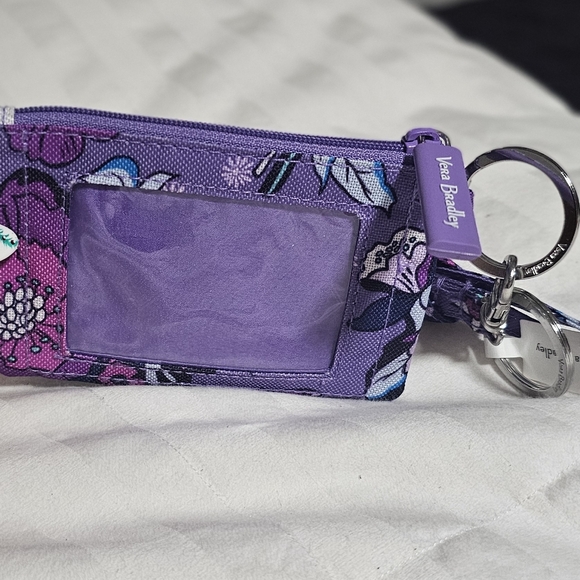 Vera Bradley Purple Floral ID Case - Picture 2 of 3